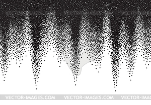 Dotwork gradient background, black and white - vector clipart