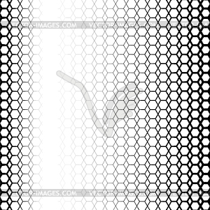 Background with gradient of black and white hexes - vector clip art
