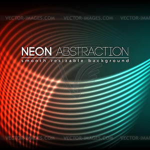 Bright shiny neon lines background - vector clip art
