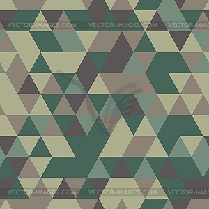 Khaki seamless pattern with triangular protection - vector image