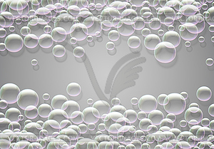 Мыльные пузыри абстрактный фон с радугой - векторный дизайн