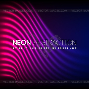 Bright shiny neon lines background - vector image