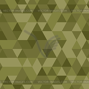 Khaki seamless pattern with triangular protection - vector clip art