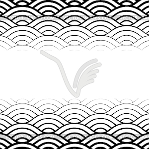 Background with abstract line waves pattern and - vector image