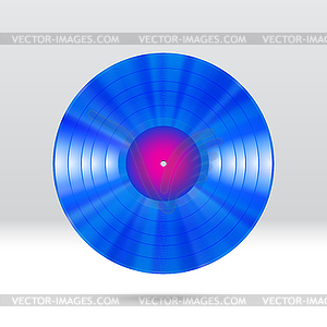 Виниловый диск 12 дюймов LP запись с красочным - векторный клипарт
