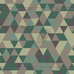 Khaki seamless pattern with triangular protection - vector clip art