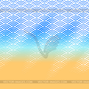Background with abstract line waves pattern and - vector clipart