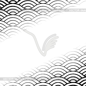 Background with abstract line waves pattern and - vector clip art