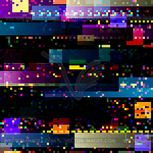 Glitch abstract background with colorful - vector clipart