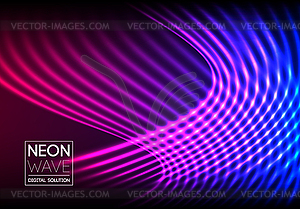 Bright shiny neon lines background - vector image