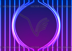 Neon lines background with glowing 80s new retro - vector clipart