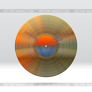 Vinyl disc 12 inch LP record with colorful - vector clipart