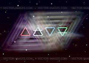 Magic four elements symbols spreads mystic shiny - vector image