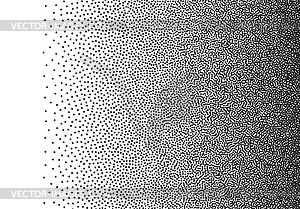 Dotwork gradient background, black and white - vector EPS clipart