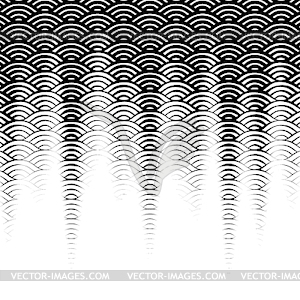 Background with abstract line waves pattern and - vector image