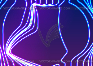 Neon lines background with glowing 80s new retro - vector clipart / vector image