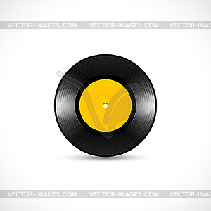 Vinyl disc 7 inch EP with shiny tracks - vector clip art