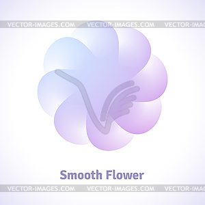 Logo of smooth colored flower with transparent - vector image