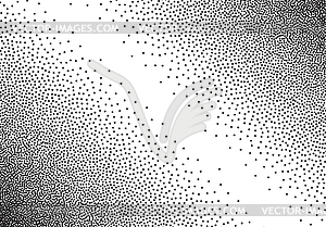 Dotwork gradient background, black and white - vector image