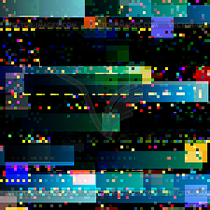 Glitch abstract background with colorful - vector image