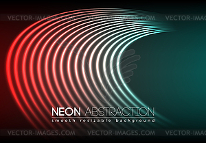 Bright shiny neon lines background - vector clipart