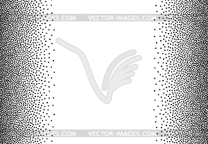 Dotwork gradient background, black and white - vector clipart