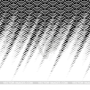 Background with abstract line waves pattern and - vector image