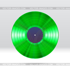 Vinyl disc 12 inch LP record with colorful - vector clip art