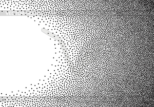 Dotwork gradient background, black and white - vector clipart