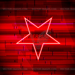 Glitch cyberpunk frame with technology error and - vector clip art