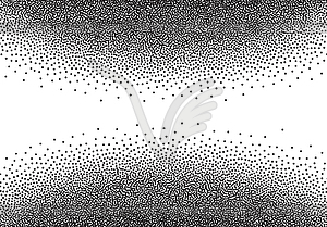 Dotwork gradient background, black and white - vector image