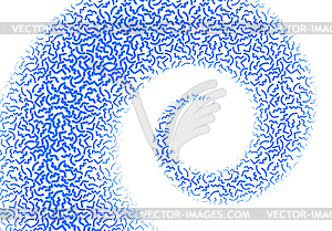 Background with abstract memphis line pattern and - vector image