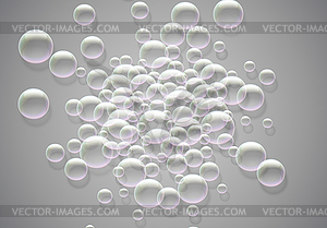 Soap bubbles abstract background with rainbow - stock vector clipart