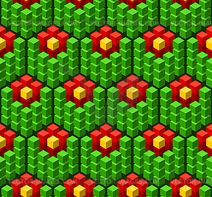 Бесшовные шаблон с геометрическими кубов красочные плитки - изображение в векторе / векторный клипарт