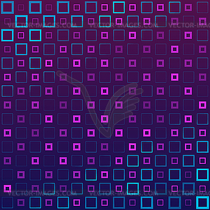 Abstract background with colorful squares and wavy - vector image