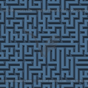 Maze seamless pattern with endless tiled labyrinth - vector image