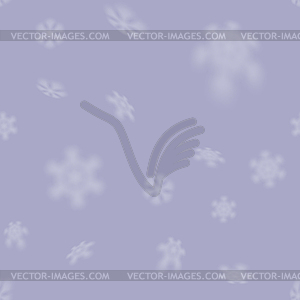 Christmas seamless snowflakes pattern with blurred - vector clip art