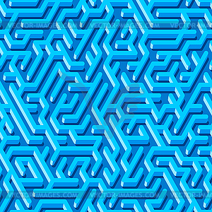 Maze seamless pattern with endless tiled labyrinth - vector EPS clipart