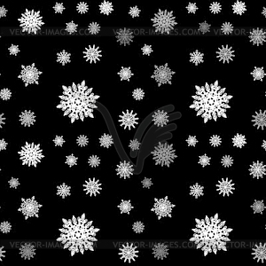 Christmas snowflake seamless pattern with tiled - vector clipart