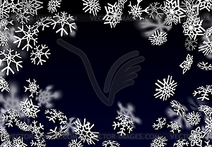 Snowfall background. Falling transparent snow with - vector clipart / vector image