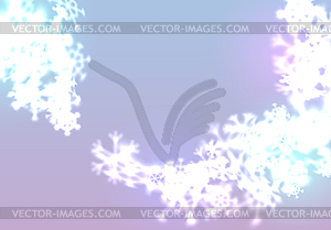 Christmas snowflakes background with falling and - vector image