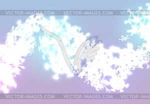 Christmas snowflakes background with falling and - vector image