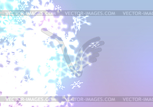 Christmas snowflakes background with falling and - royalty-free vector image