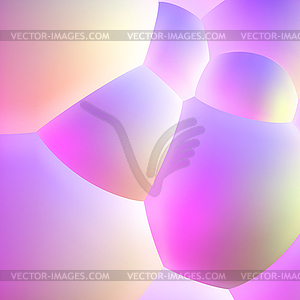 Abstract background with pearlescent soft bubbles - vector clipart