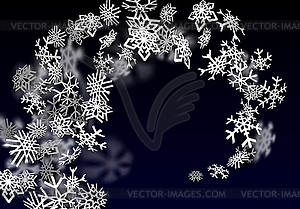 Snowfall background. Falling transparent snow with - vector clipart / vector image