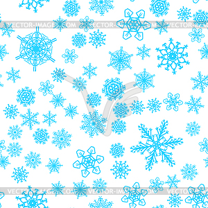 Christmas snow seamless pattern with beautiful - vector EPS clipart