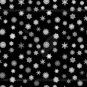 Christmas snowflake seamless pattern with tiled - vector clipart