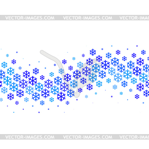 Snowflakes gradient Christmas or New Year abstract - vector clip art