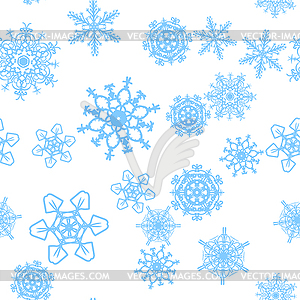 Рождественский снег бесшовные модели с красивой - векторный клипарт Royalty-Free