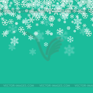 Christmas snow background with scattered - vector image